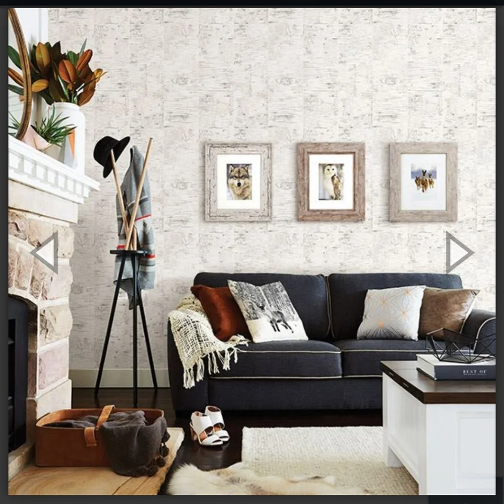 Wallpaper Border Birch Champlain Wood Grid